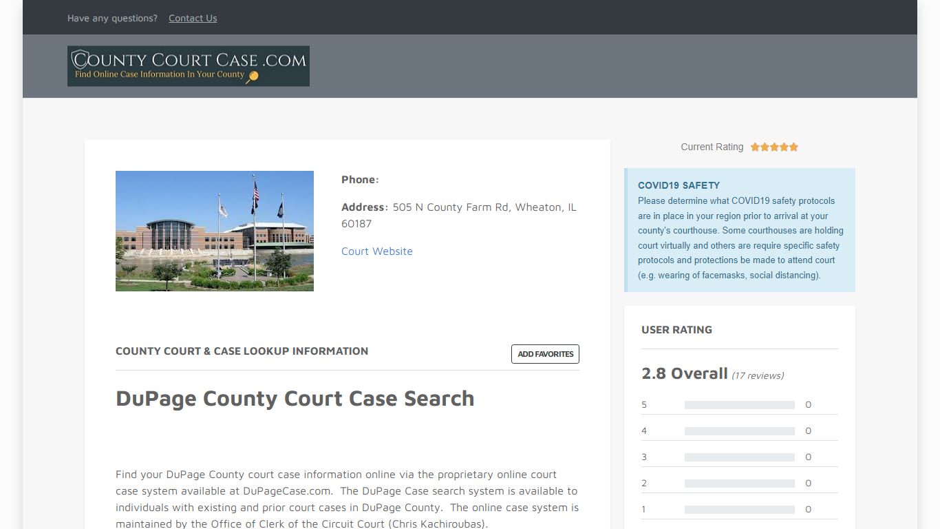 DuPage County | County Court Case Search & Lookup ...